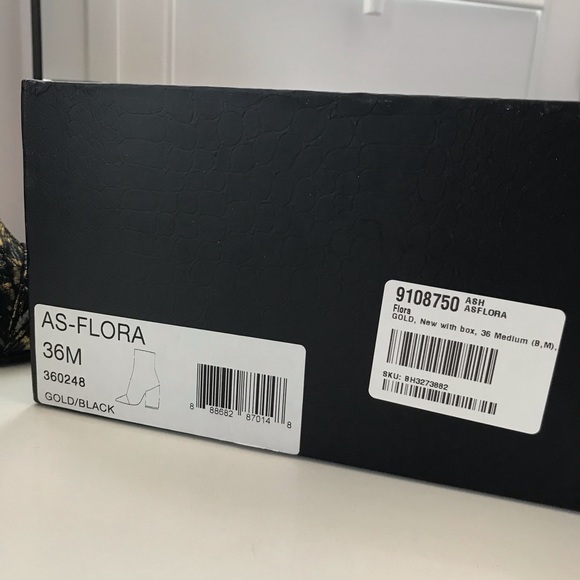 ASH “Flora” Metallic Jacquard Dress Boots - Picture 8 of 8